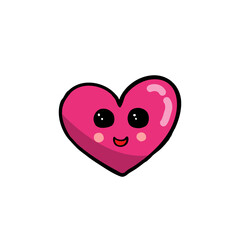 heart doodle icon, vector illustration