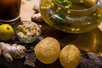 Image of Indian street snacks golgappa © sudarshan