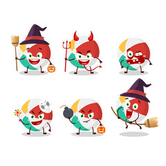 Halloween expression emoticons with cartoon character of beach ball