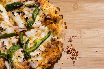 Image of Pizza placed on a desk