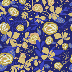 Abstract vector seamless floral Pattern - 356553849