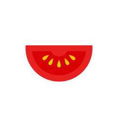 tomato flat icon, vector illustration