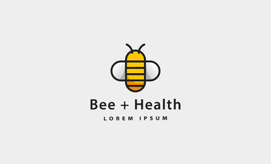 bee health icon simple logo vector design 