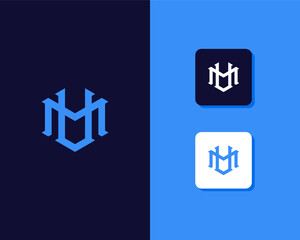 Letters U and M or UM line logo design. Linear minimal stylish emblem. Luxury elegant vector element. Premium business logotype. Graphic alphabet symbol for corporate business identity © JEEK