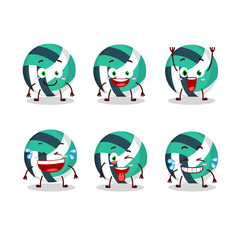 Cartoon character of volley ball with smile expression