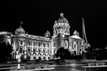 The House of the National Assembly. Belgrade, Serbia