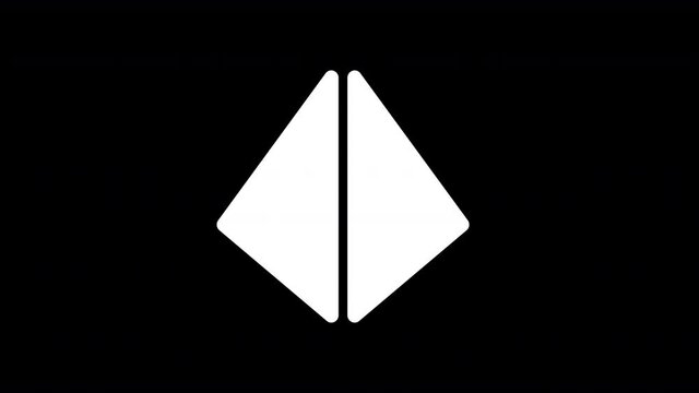 From the Glitch effect arises dice d4 symbol. Then the TV turns off. Alpha channel Premultiplied - Matted with color black