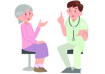 シニア女性の診察