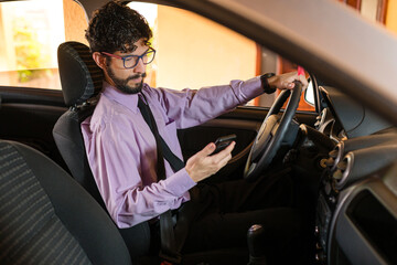 Application driver checking cell phone