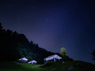 night landscape with stars
