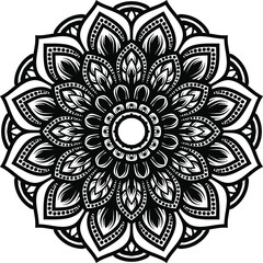 Circular pattern mandala art 
