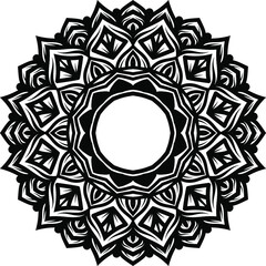 Circular pattern mandala art 

