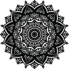 Circular pattern mandala art 
