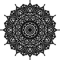 Circular pattern mandala art 
