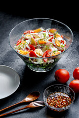 Home Made Red Apple Tomato Egg Salad