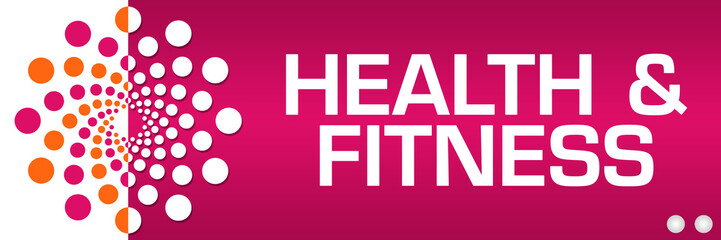 Health And Fitness Pink Orange Dots Circular Left Text 