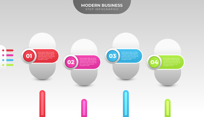 Modern Business Infographic Concept. Infographic Banner for Workflow, Layout, or Presentation