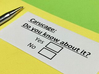 Obraz premium Questionnaire about taxation