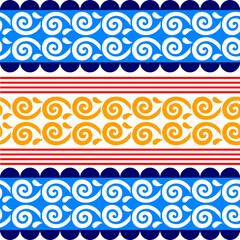 Abstract Ethnic Seamless border Background