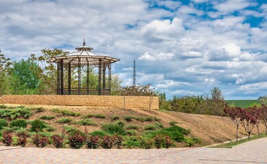 Seaside park in the city of Yuzhne, Ukraine