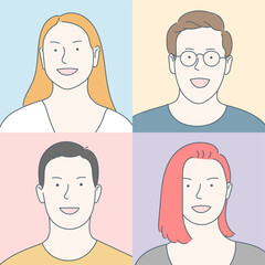 People face cartoon. Vector illustration