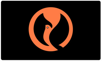 Bird Logo Design with black background