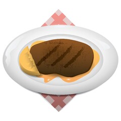 grilled steak served on plate