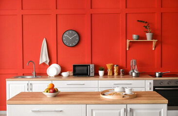 Interior of modern stylish kitchen