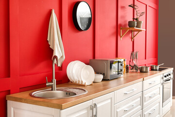 Interior of modern stylish kitchen