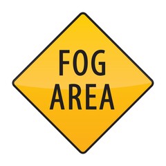 fog area warning sign