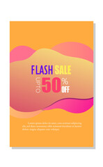 Sale banner template design. abstract slime texture style