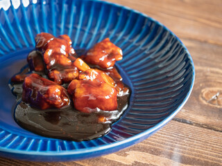 豚肉を使った中華料理、黒酢の酢豚。