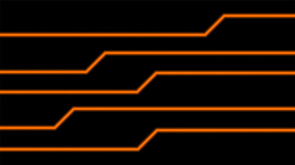 line glow orange on black for background, modern art line glowing orange for technology concept, neon effect shine with orange glow line, light orange bright shine in line shape, light beam glowing