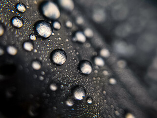 water drops on black background