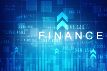 2d rendering Stock market online business concept. business Graph 