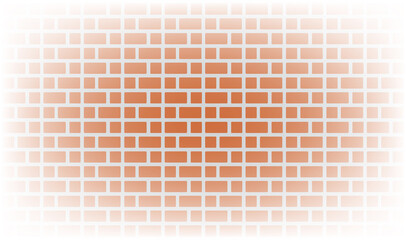 wall red brick and white blurred soft edges for background, concrete wall with red brown brick backdrop, pattern brick on wall structure of architecture, wallpaper cement wall red brick for copy space