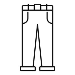 Men jeans icon. Outline men jeans vector icon for web design isolated on white background