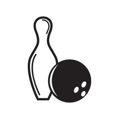 bowling ball and pin