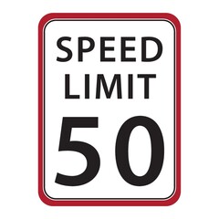 speed limit 50 sign