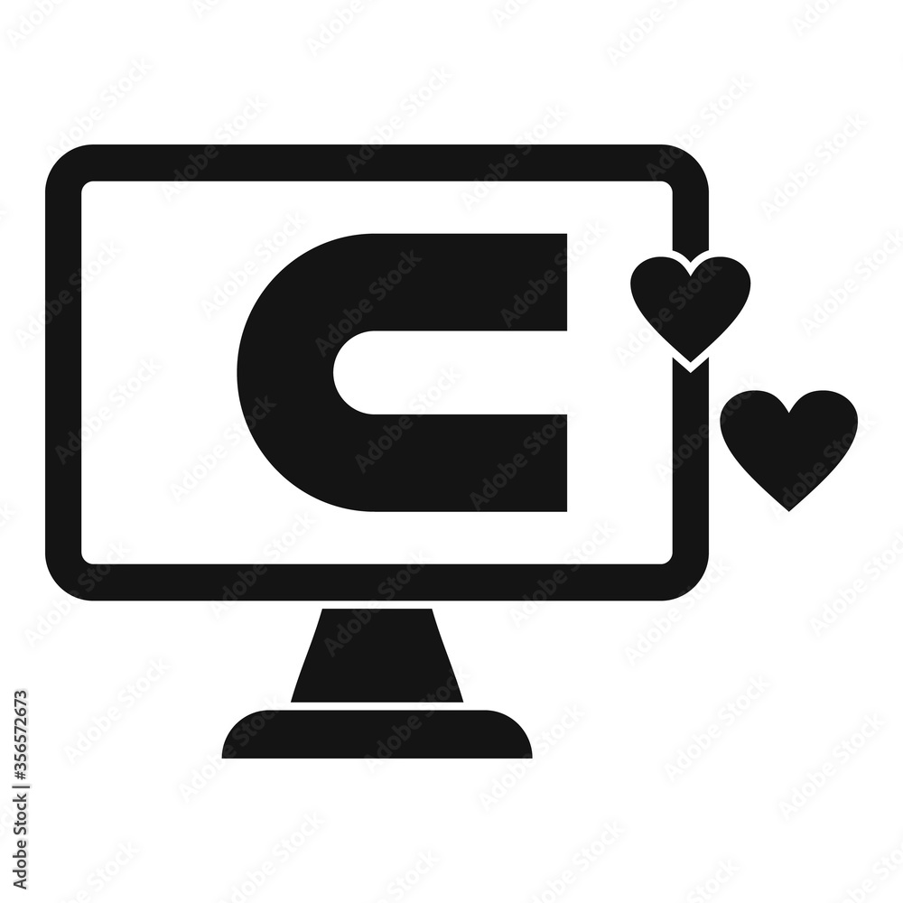 Poster engaging content computer icon. simple illustration of engaging content computer vector icon for web
