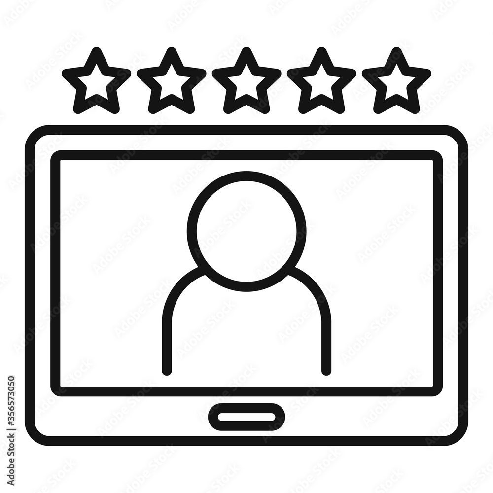 Aufkleber engaging content icon. outline engaging content vector icon for web design isolated on white backgro