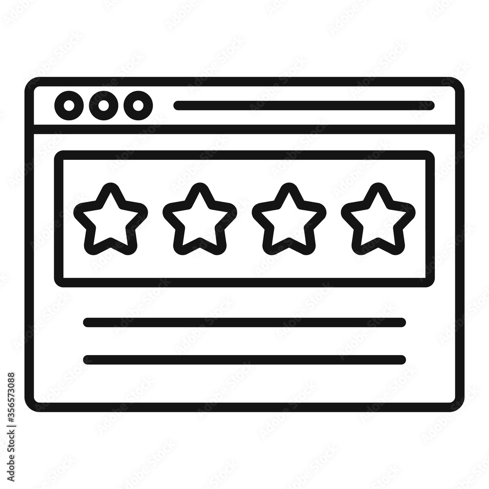 Poster web page content icon. outline web page content vector icon for web design isolated on white backgro