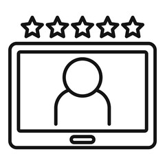 Engaging content icon. Outline engaging content vector icon for web design isolated on white background