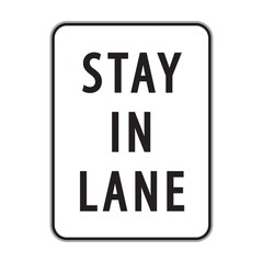 state in lane sign