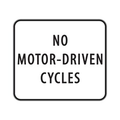 no motor-driven cycles sign