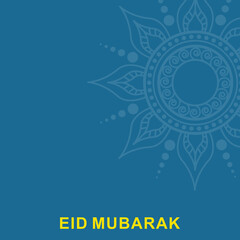 Eid Mubarak with a mandala background.
