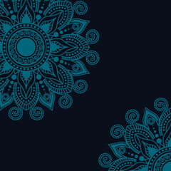 Vector background with mandala ornaments. Suitable for the background of social media posts.