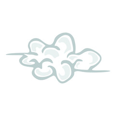 Simple Vector Design of a Cloud in White