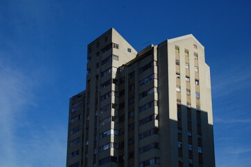 modern office building with blue sky