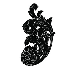 Classical baroque vector of vintage element for design. Decorative design element filigree calligraphy vector. You can use for wedding decoration of greeting card and laser cutting.